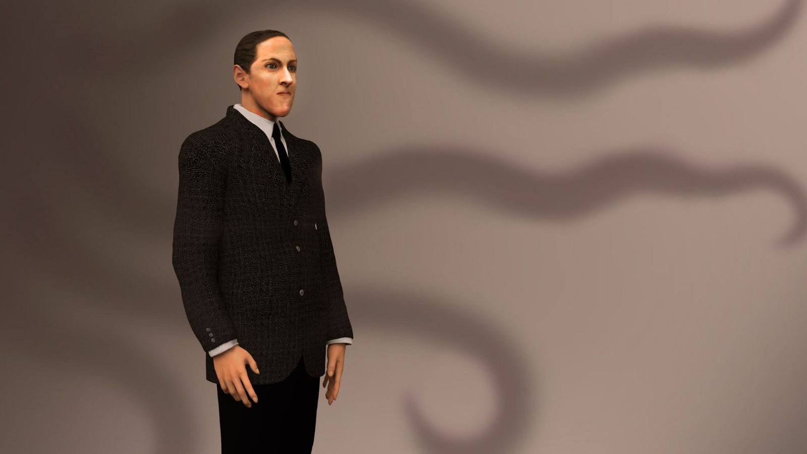 Ilustración 3D de Howard Phillips Lovecraft