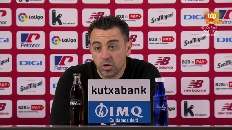 Xavi Hernández: "Me sorprende y entristece el ambiente hostil de San Mamés"