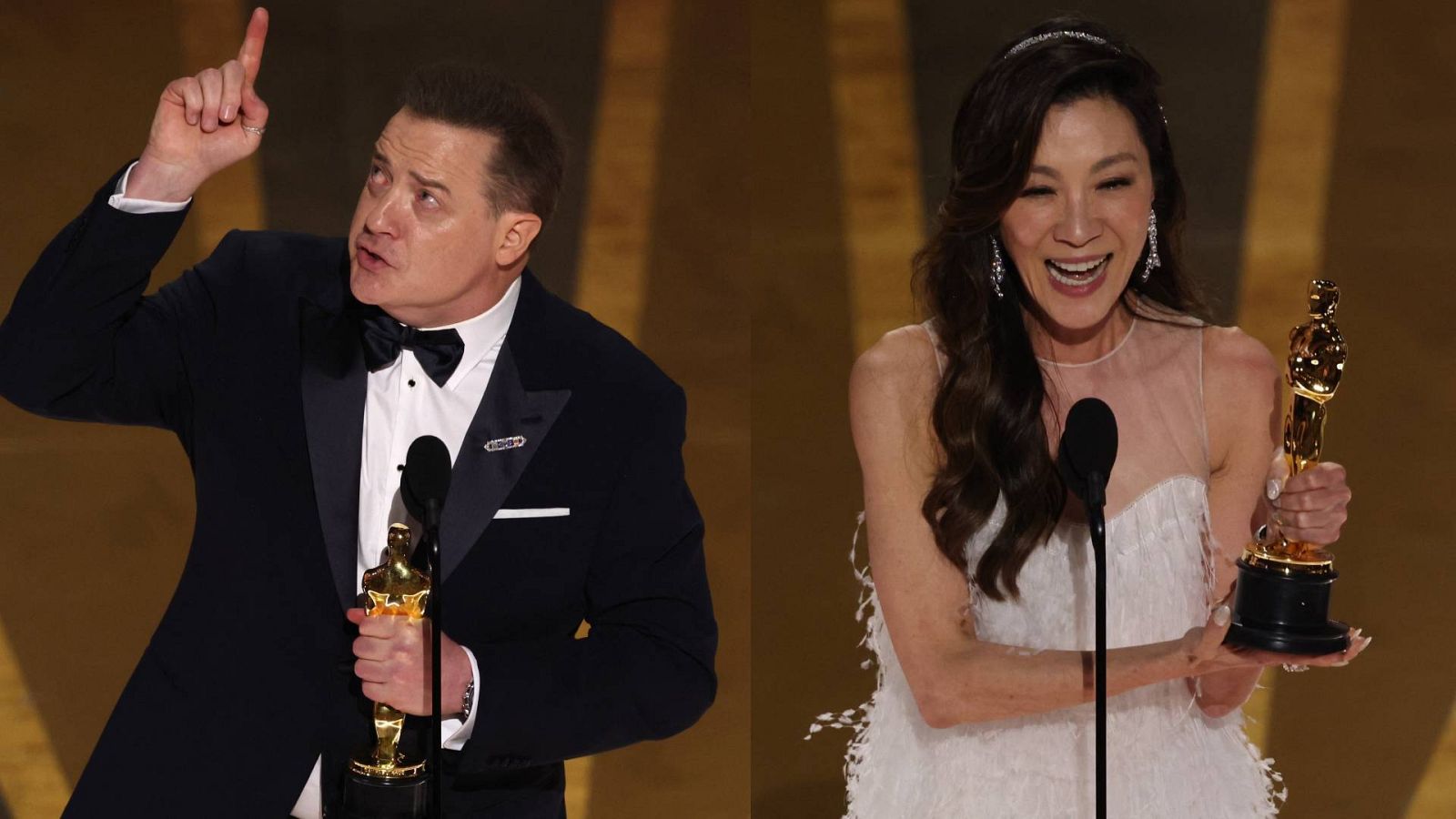 Brendan Fraser y Michelle Yeoh, mejor actor y actriz protagonista