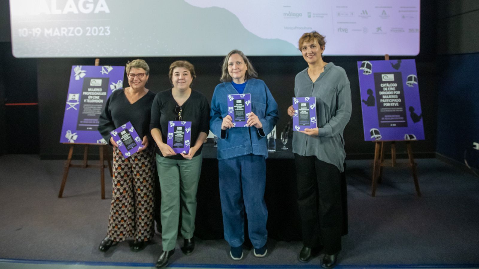 Maite López Pisonero, Concepción Cascajosa, Cristina Andreu y Violeta Salama en Málaga