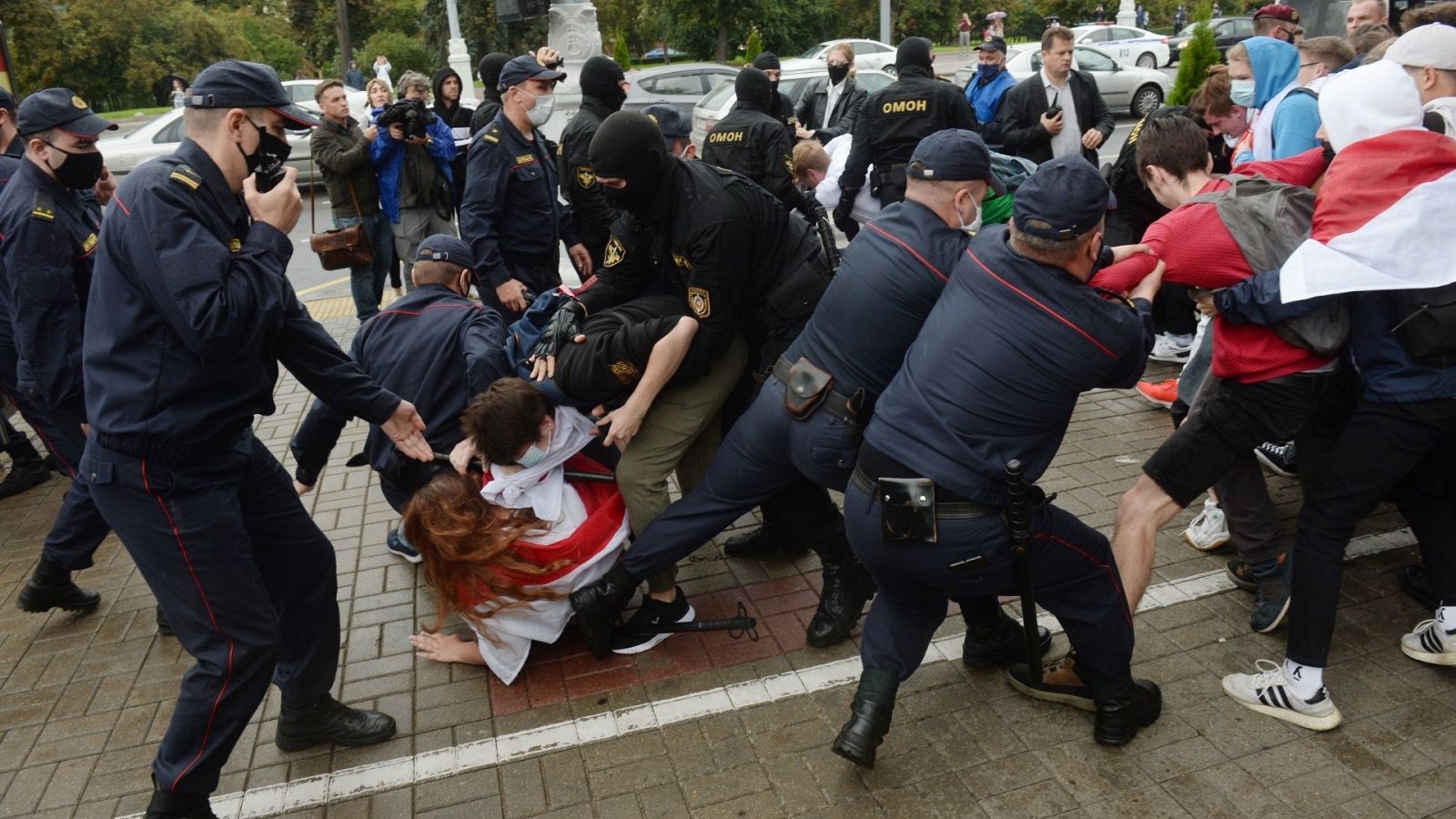 Imagen de archivo de las protestas en Bielorrusia en 2020 contra Lukashenko