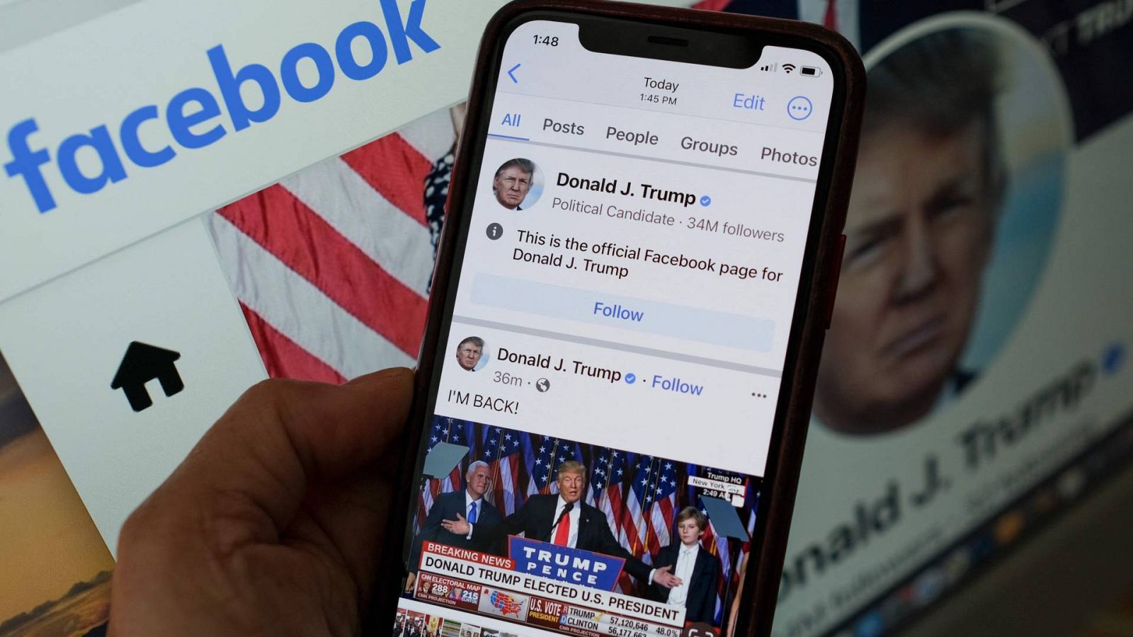 Donald Trump regresa a Facebook: "¡Estoy de vuelta!"