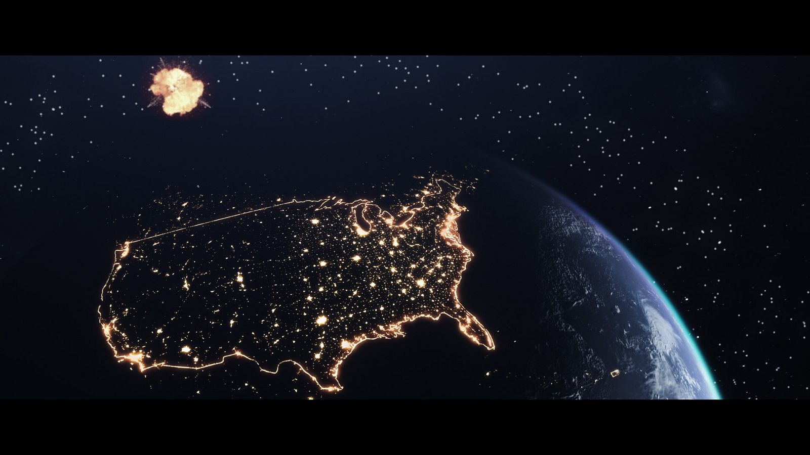 EE.UU. desde satélite y explosión