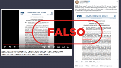 El Gobierno no ha aprobado un decreto para votar desde el exterior 'sin control ni rigor', es falso