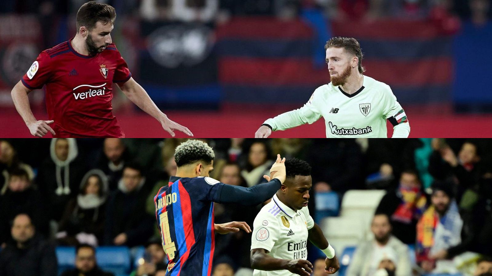 Athletic de Bilbao-Osasuna y FC Barcelona-Real Madrid