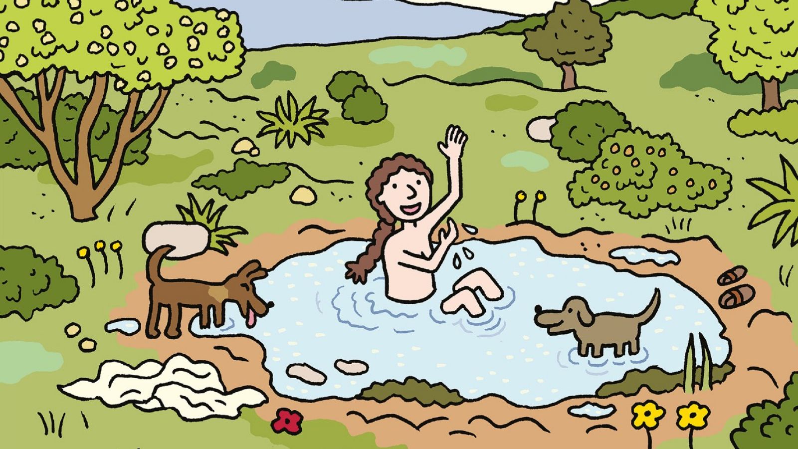 Detalle de la portada de 'La filósofa, el perro y la boda'