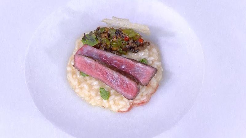 Receta de risotto de parmesano ahumado de Alex