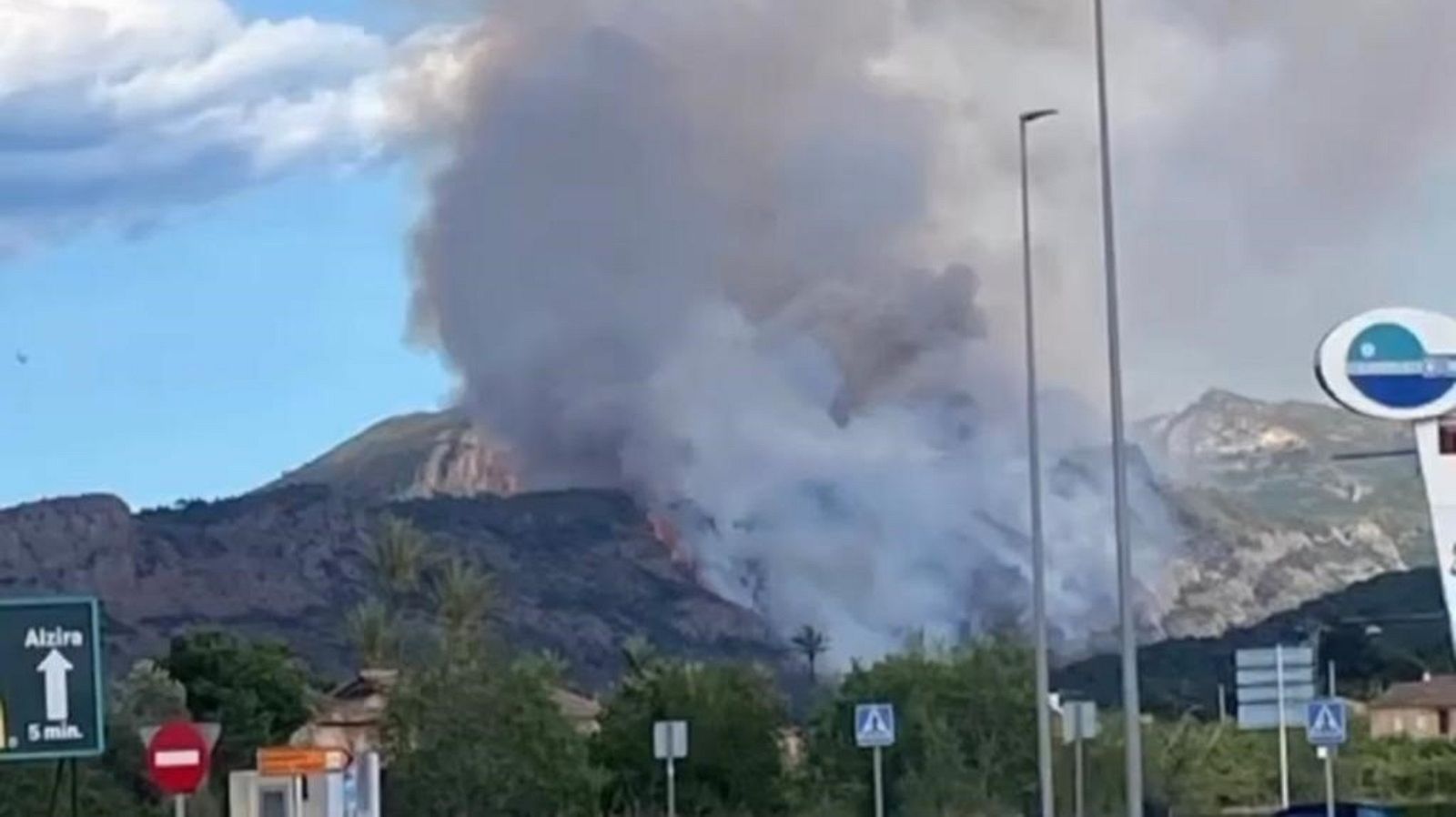 Incendio en la zona de la Casella de Alzira