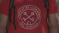 Protesta contra la pujada de preus als pisos de protecció social