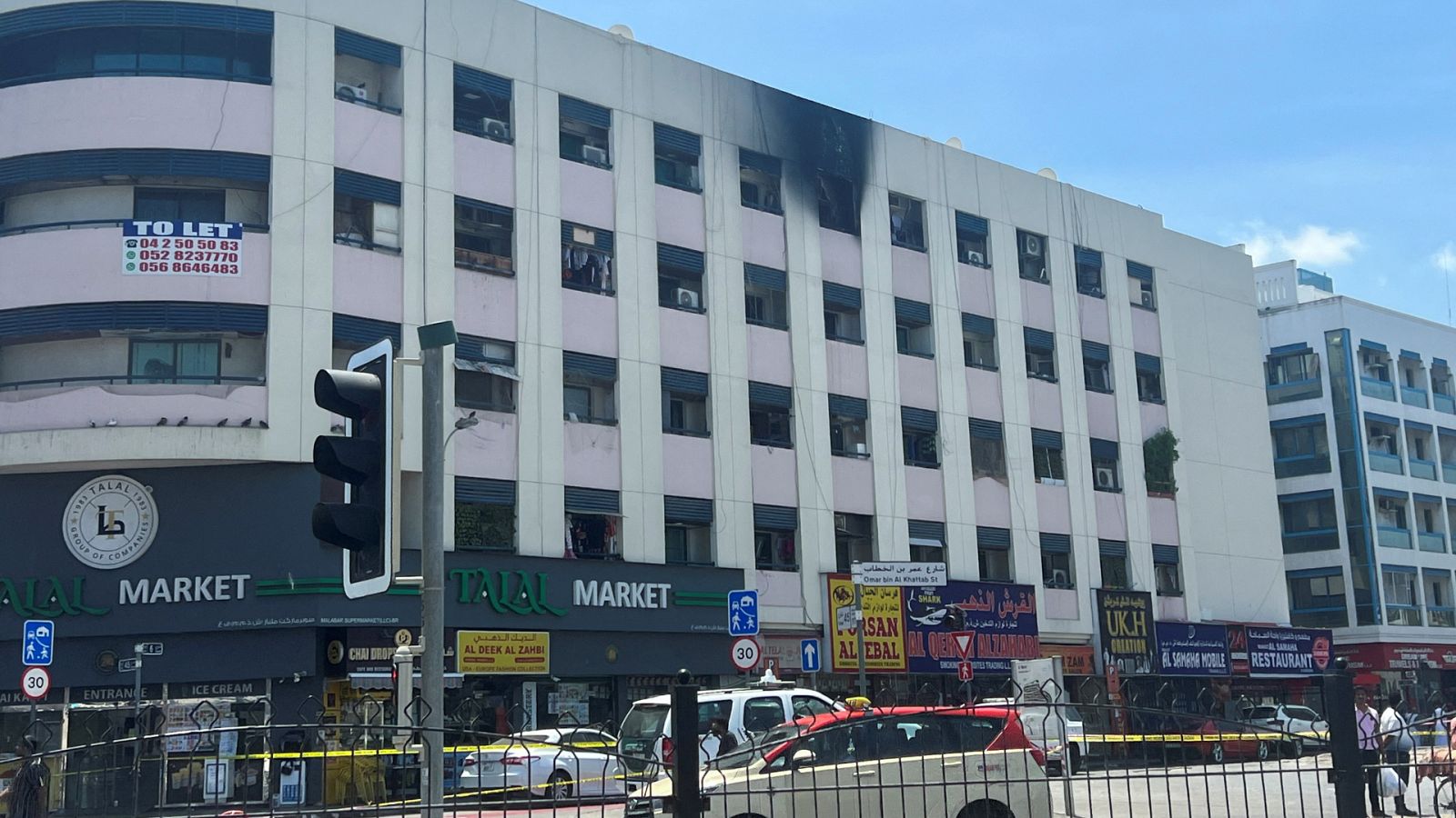 Edificio de viviendas en Dubái donde se ha desatado el incendio