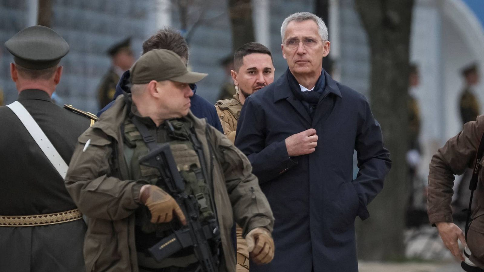 Visita del secretario general de la OTAN Jens Stoltenberg a Ucrania