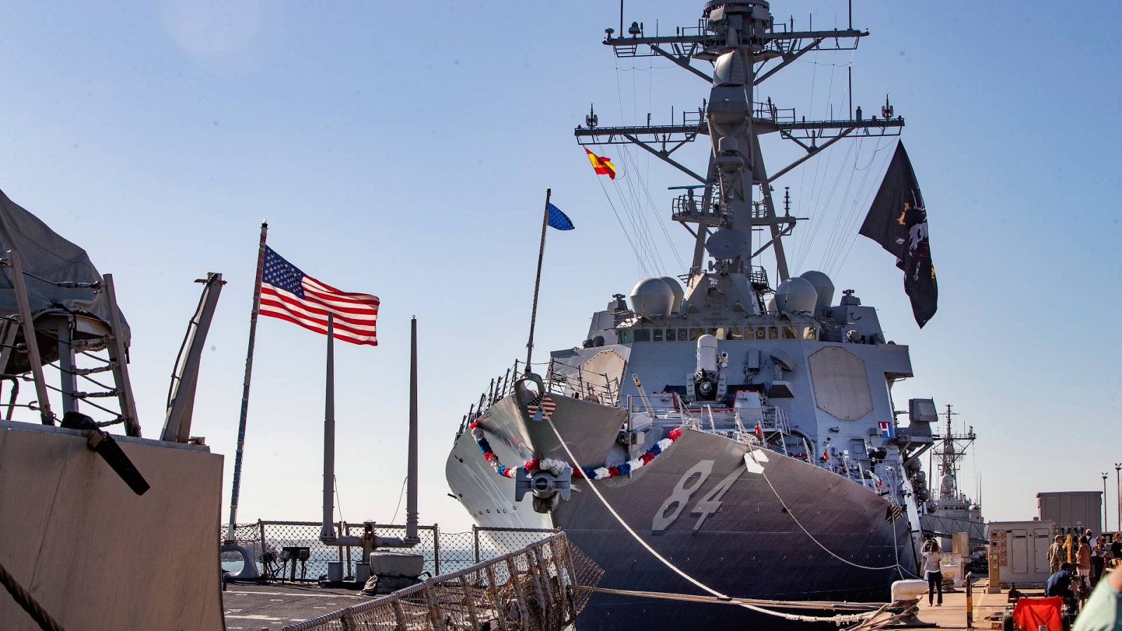 Una imagen de la llegada del detructor estadounidense USS Bulkeley el pasado verano a Rota, Cádiz