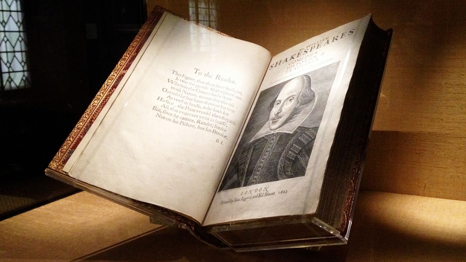 Ejemplar del 'First Folio', de William Shakespeare, en la Folger Shakespeare Library de Washington.
