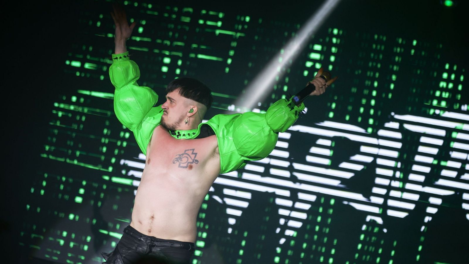 Eurovisión 2023 | El artista Käärija durante su actuación en la PrePartyES de Madrid