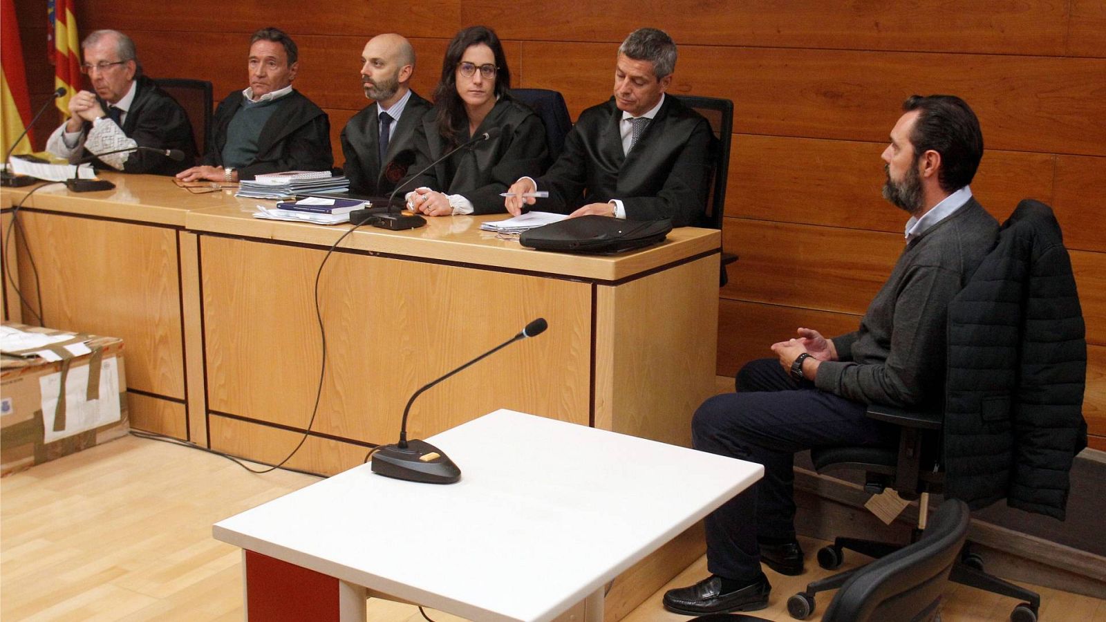 Miguel López durante el juicio con jurado popular por el asesinato de la viuda del expresidente de la CAM