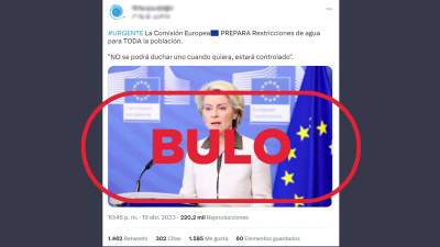 La Comisin Europea no prepara restricciones de agua para toda la poblacin, es un bulo