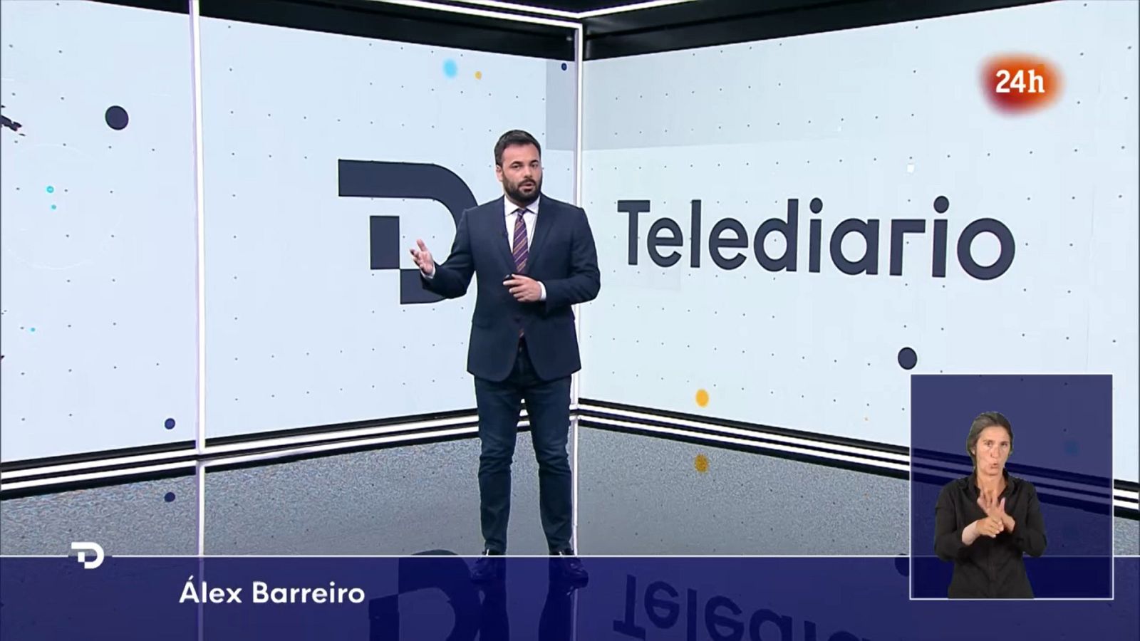 Un momento del Telediario de este viernes