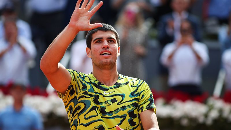 Alcaraz, gimnasio y "mucha calma" en la antesala de las semifinales del Madrid Open