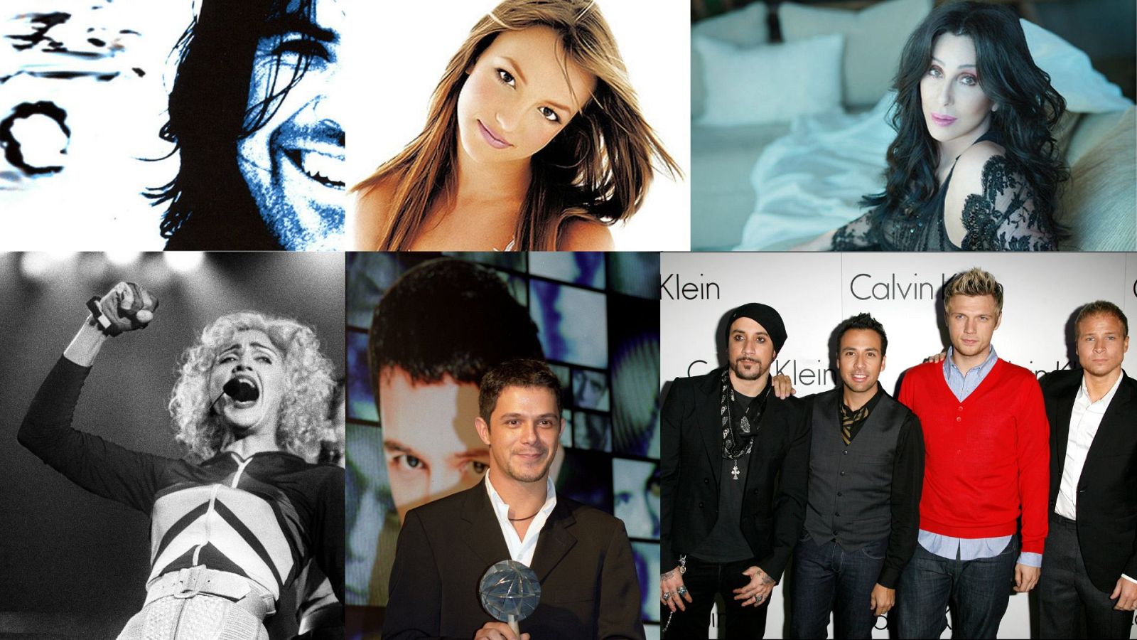 Jarabe de Palo, Britney Spears, Cher, Madonna, Alejandro Sanz y Backstreet Boys.