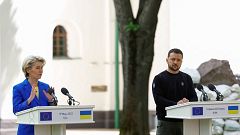 Von der Leyen celebra el Día de Europa con Zelenski en Ucrania: "Kiev es el corazón de los valores europeos hoy"
