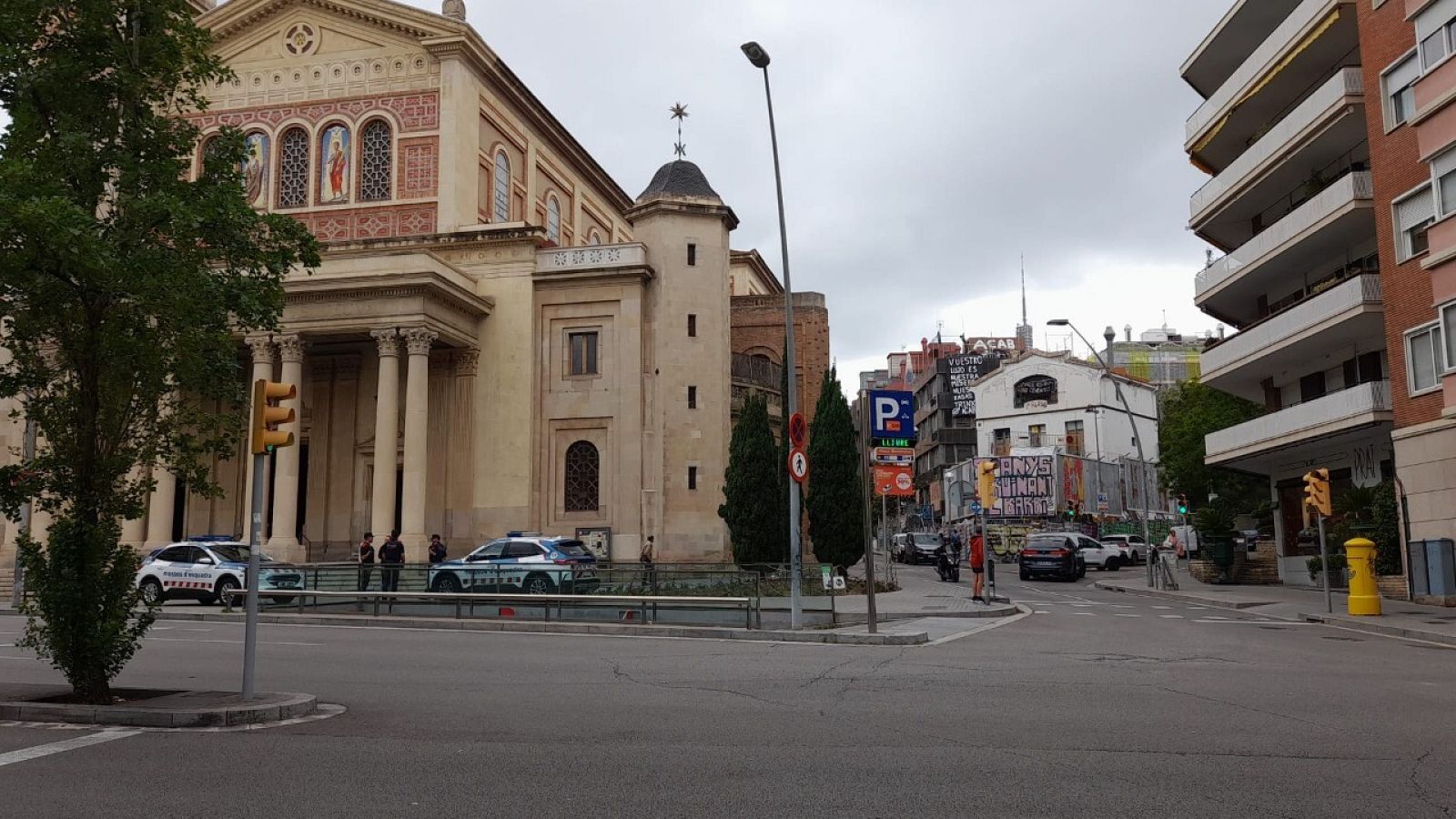 Ubicació de les dues cases ocupades a la plaça de la Bonanova a Barcelona