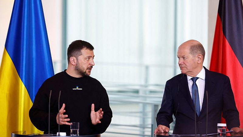 Scholz garantiza su respaldo a Zelenski en su visita a Berlín: "Ucrania no puede aceptar una paz dictada por Rusia"
