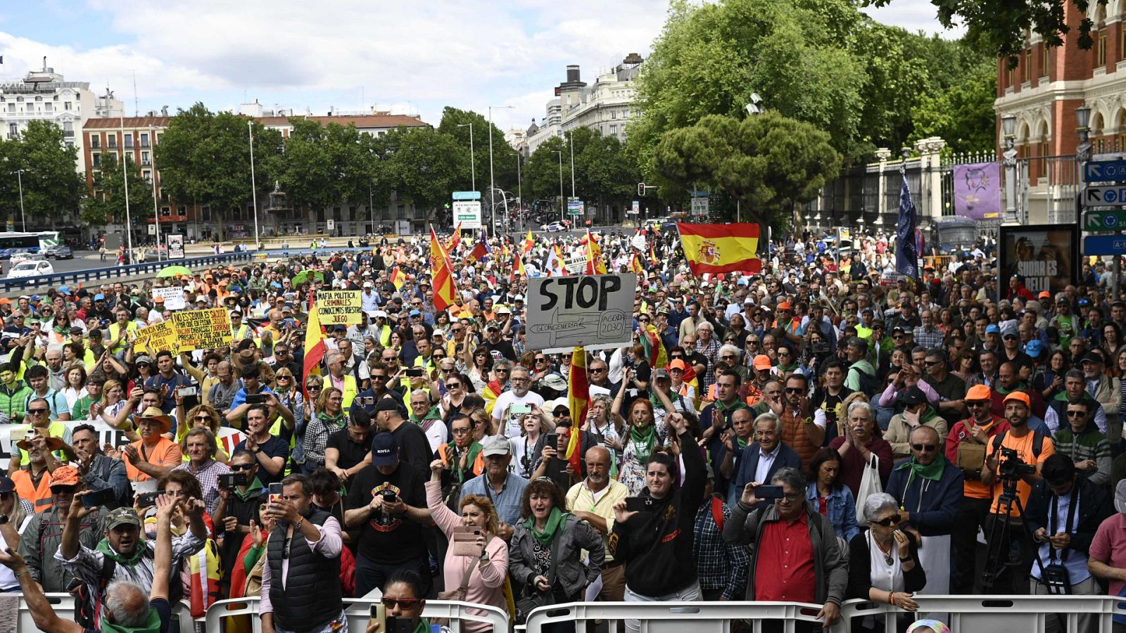 Manifestación de agricultores en Madrid