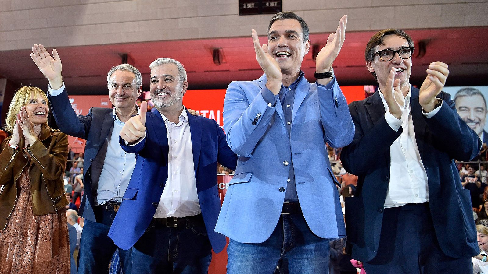 Pedro Sánchez protagonitza l'acte final del PSC a Barcelona