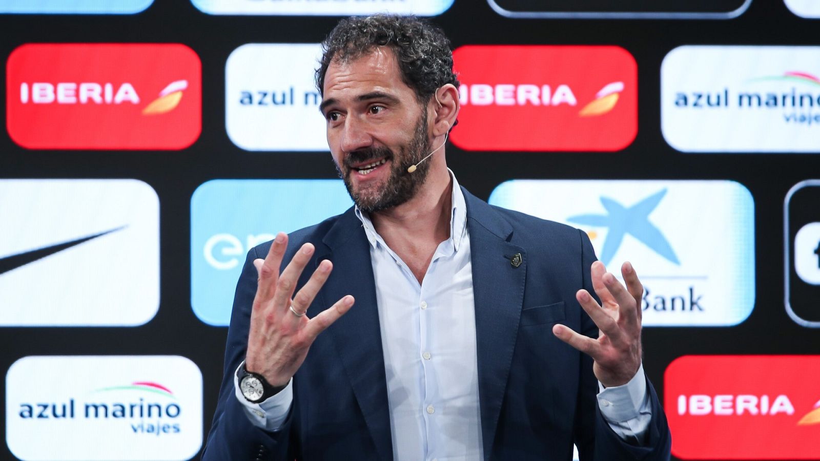 Garbajosa durante un acto de la FEB