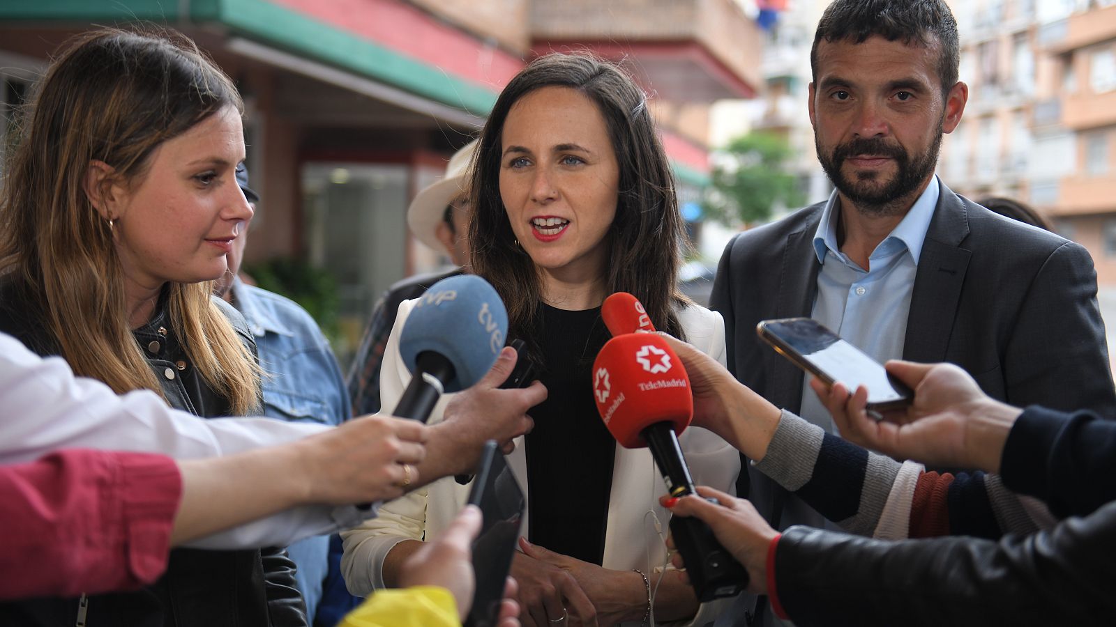 Belarra interviene en un acto de Podemos Madrid