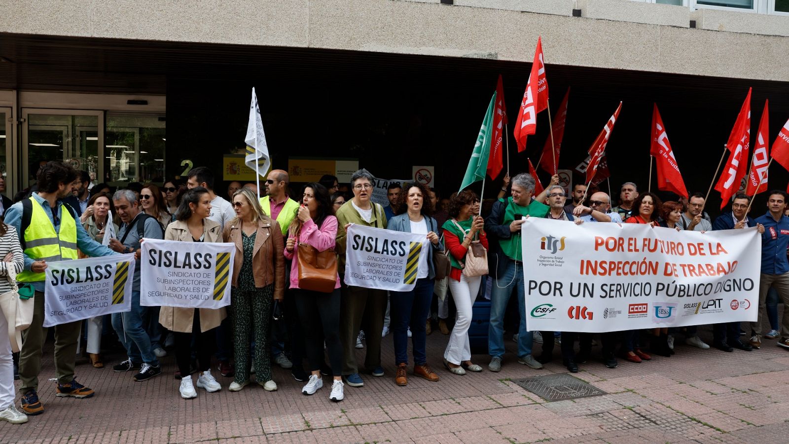 Concentración de inspectores laborales y de la Seguridad Social.