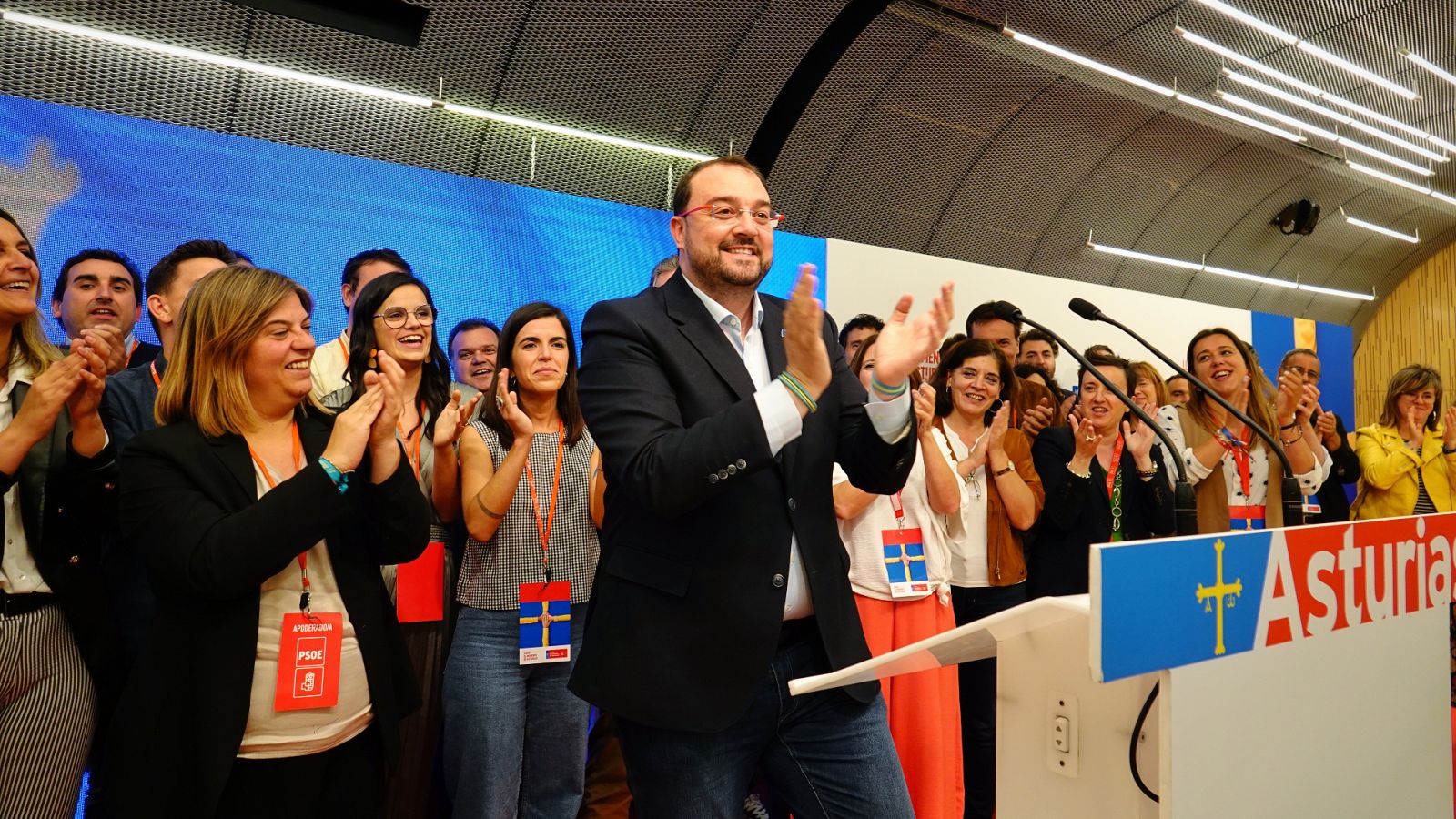 Resultados de las elecciones en Asturias: Barbón celebra la victoria del PSOE en Asturias