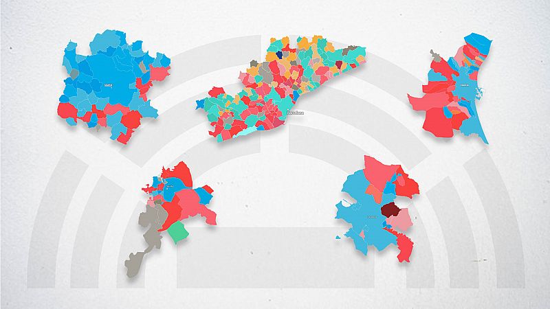 El poder en las grandes zonas urbanas tras el 28M: los ganadores en las reas metropolitanas de las cinco mayores ciudades