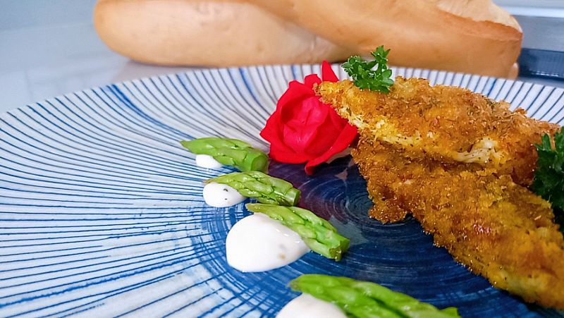 Receta de solomillos de pollo empanados del chef Sergio Fernndez. Aromatizados y sabrosos!
