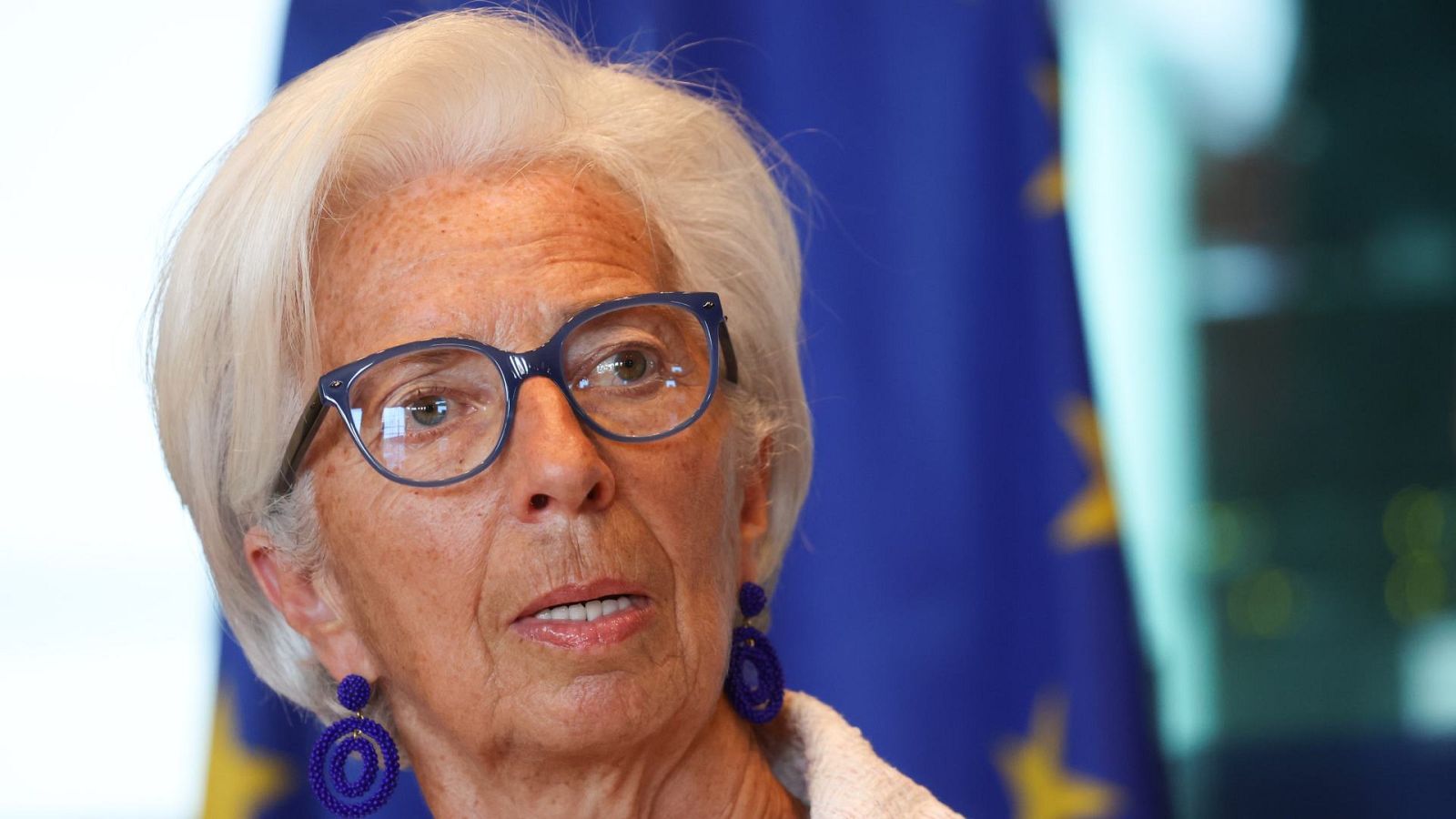 La presidenta del Banco Central Europeo, Christine Lagarde, durante su intervención en la Comisión de Asuntos Económicos y Monetarios de la Eurocámara