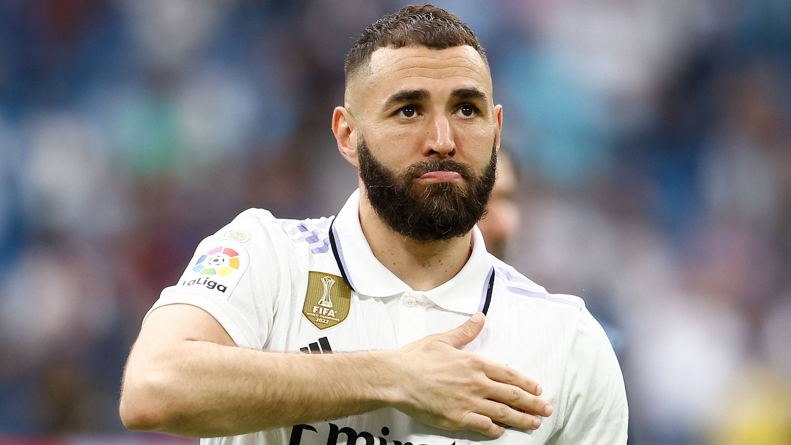Benzema durante su último partido con el Real Madrid
