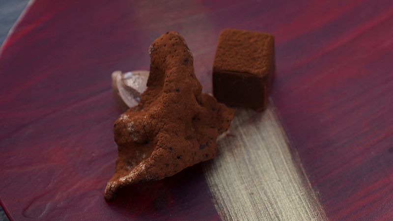 Receta de chocolate, vainilla y tendones fritos al cacao