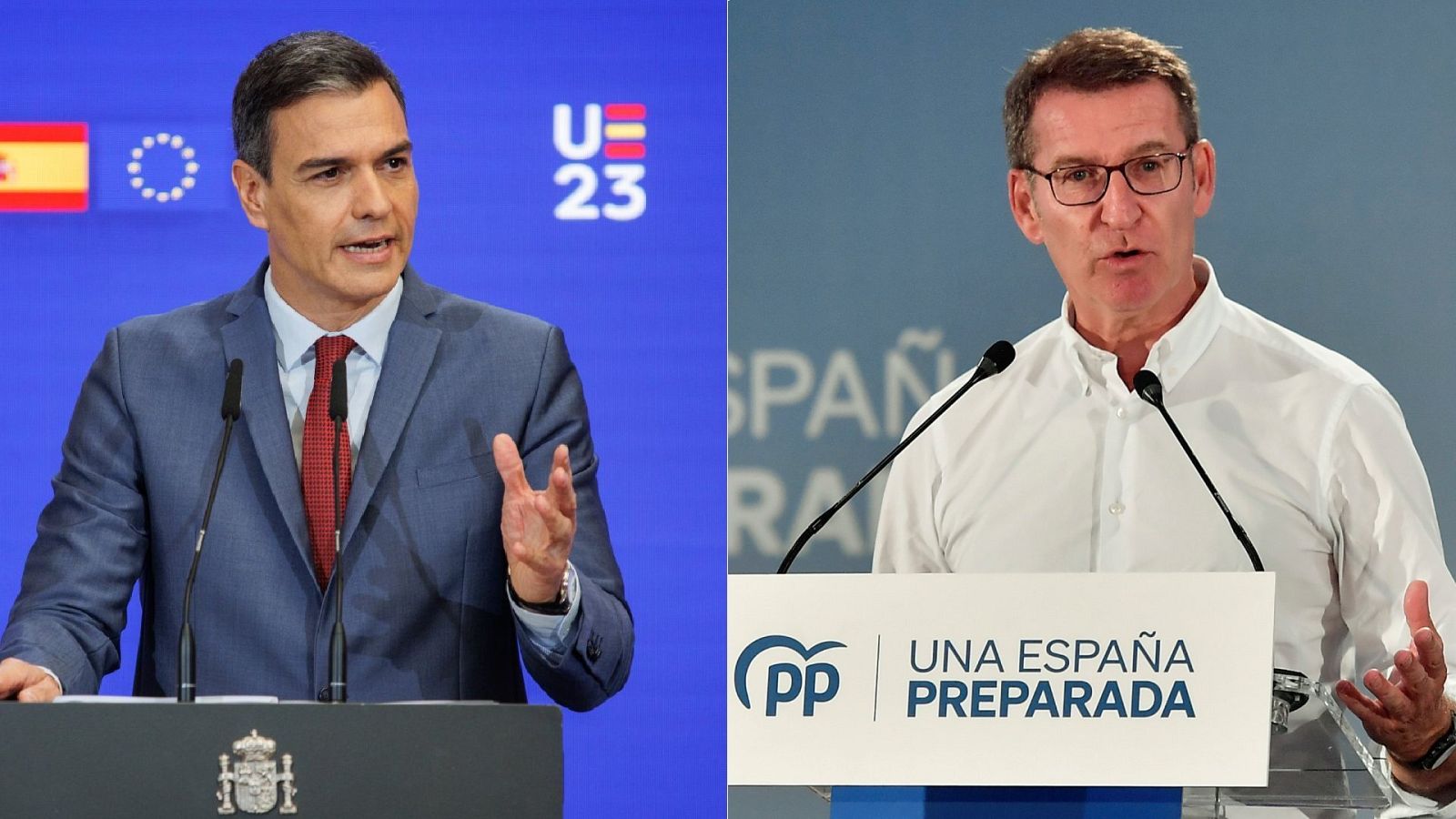 Barómetro CIS: Pedro Sánchez y Alberto Núñez Feijóo
