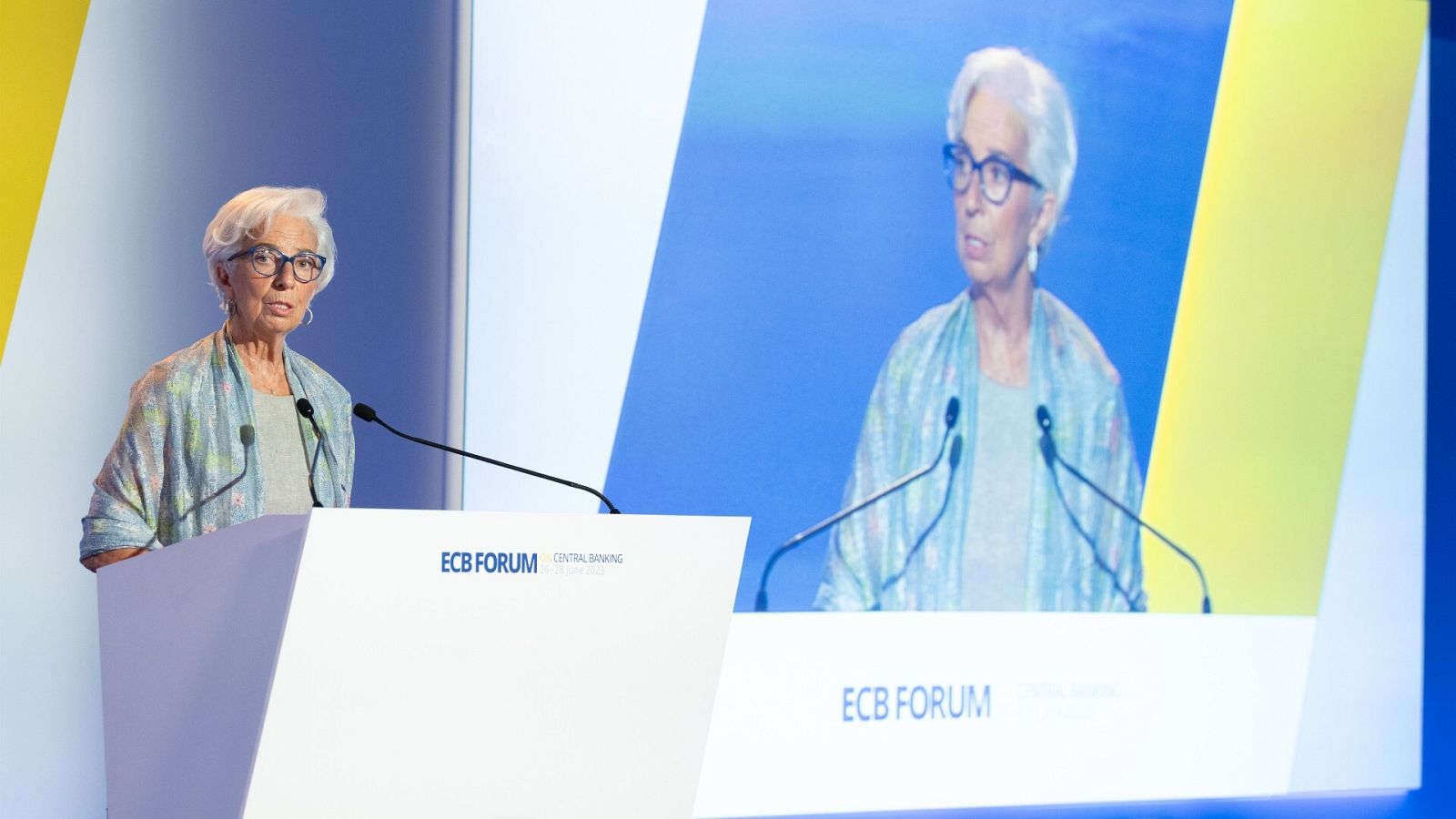 Christine Lagarde en el foro de Sintra