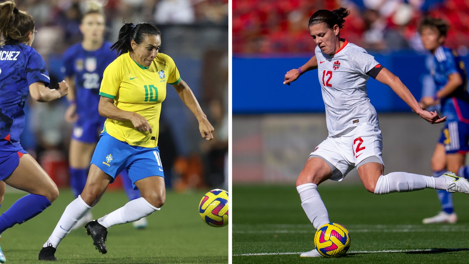 Marta y Christine Sinclair buscan superar a Cristiano Ronaldo al marcar en seis ediciones diferentes del Mundial