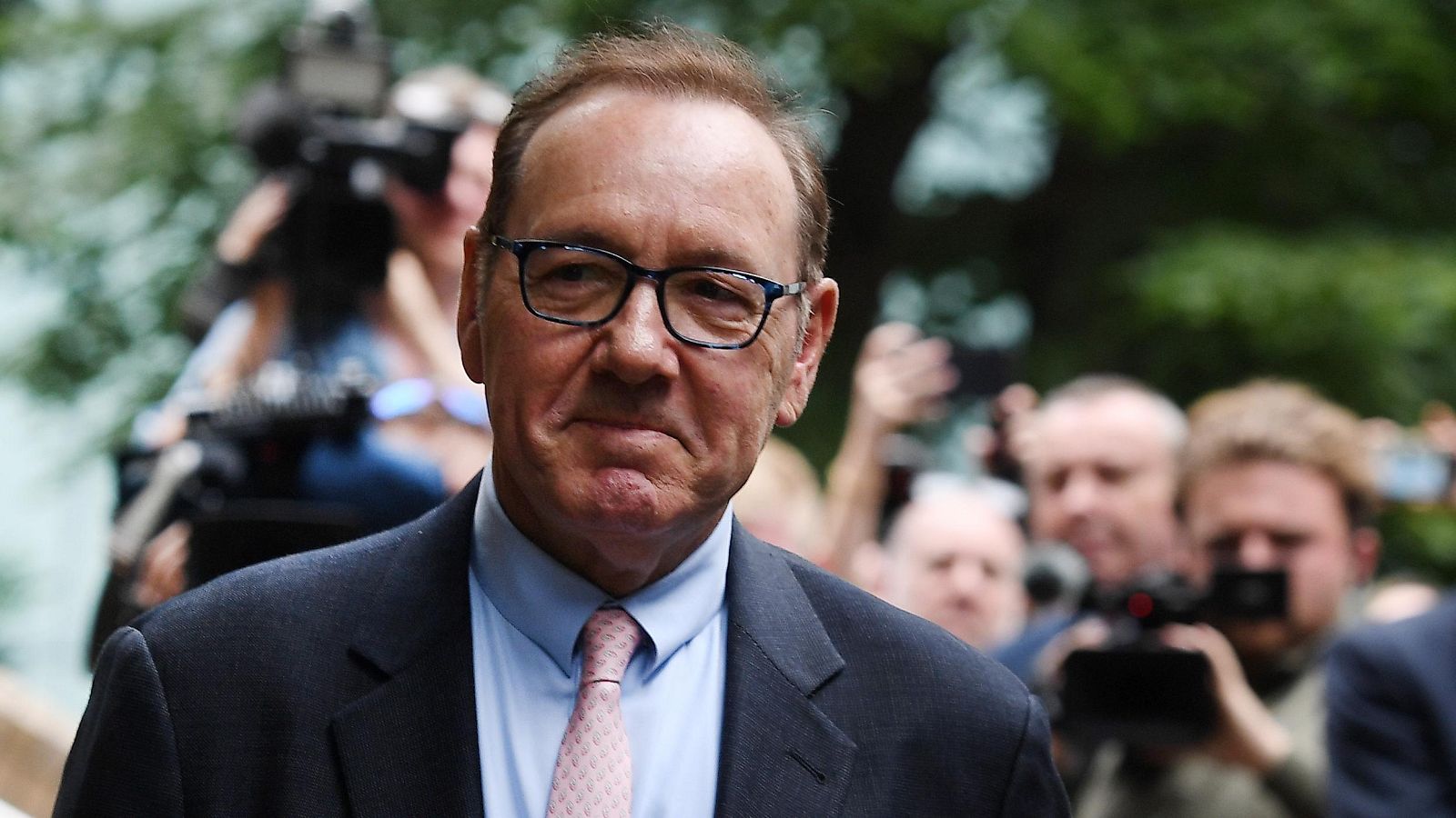Kevin Spacey a su llegada a su juicio en Londres