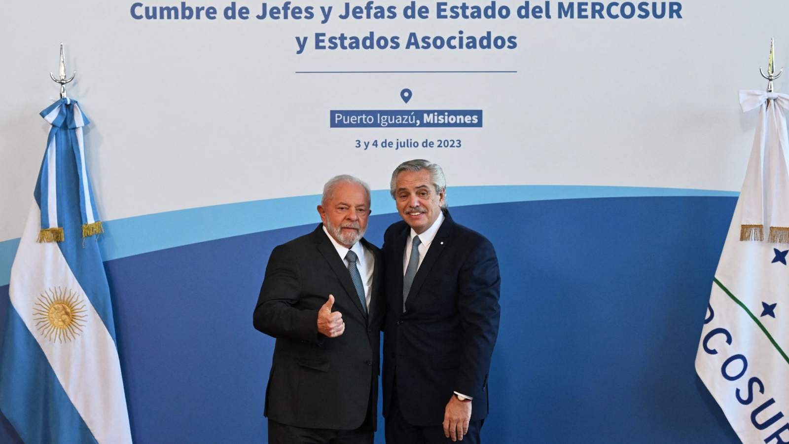 El presidente de Brasil y su homólogo argentino en la cumbre del Mercosur