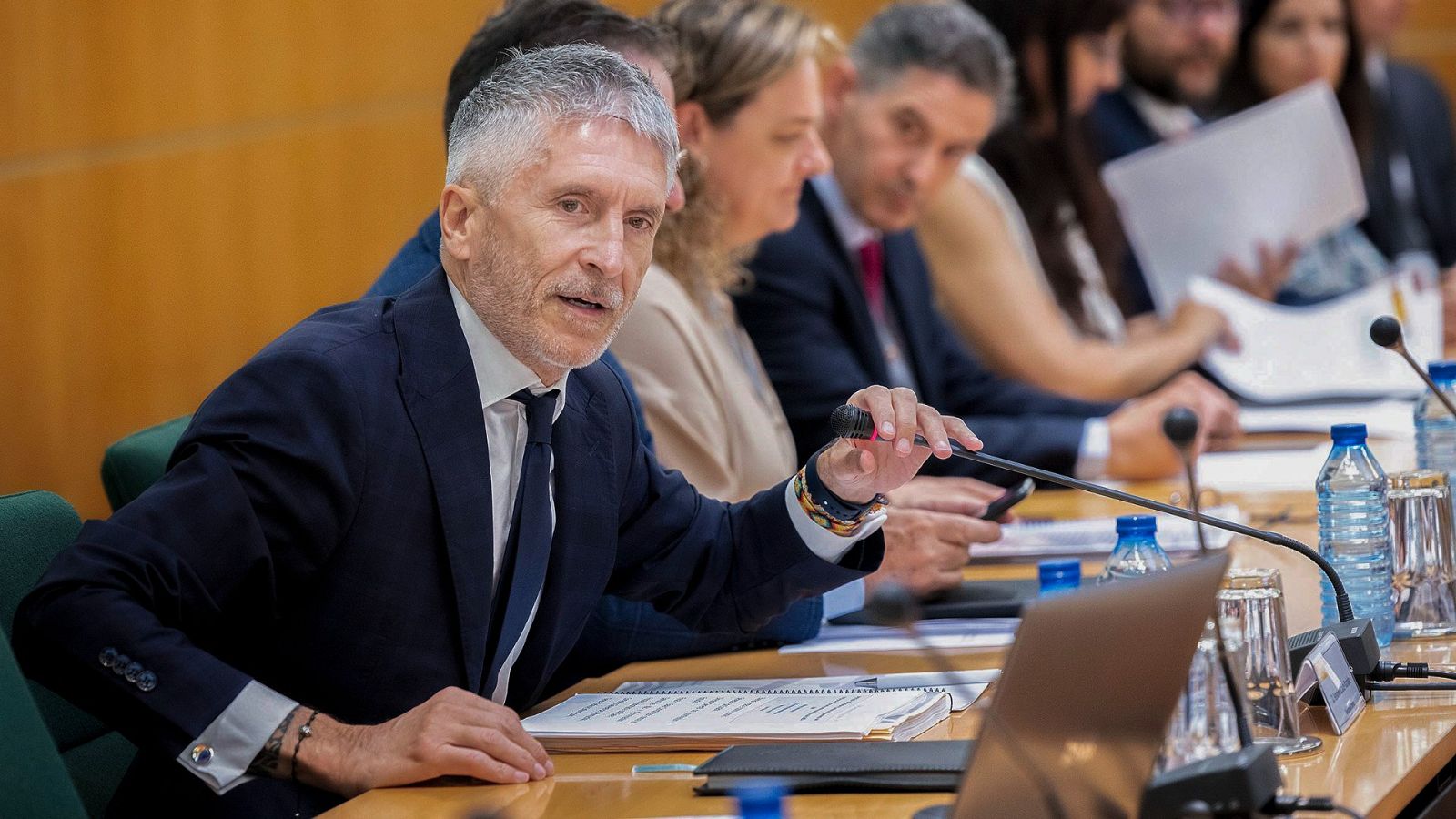 El ministro del Interior, Fernando Grande-Marlaska, durante la Comisión