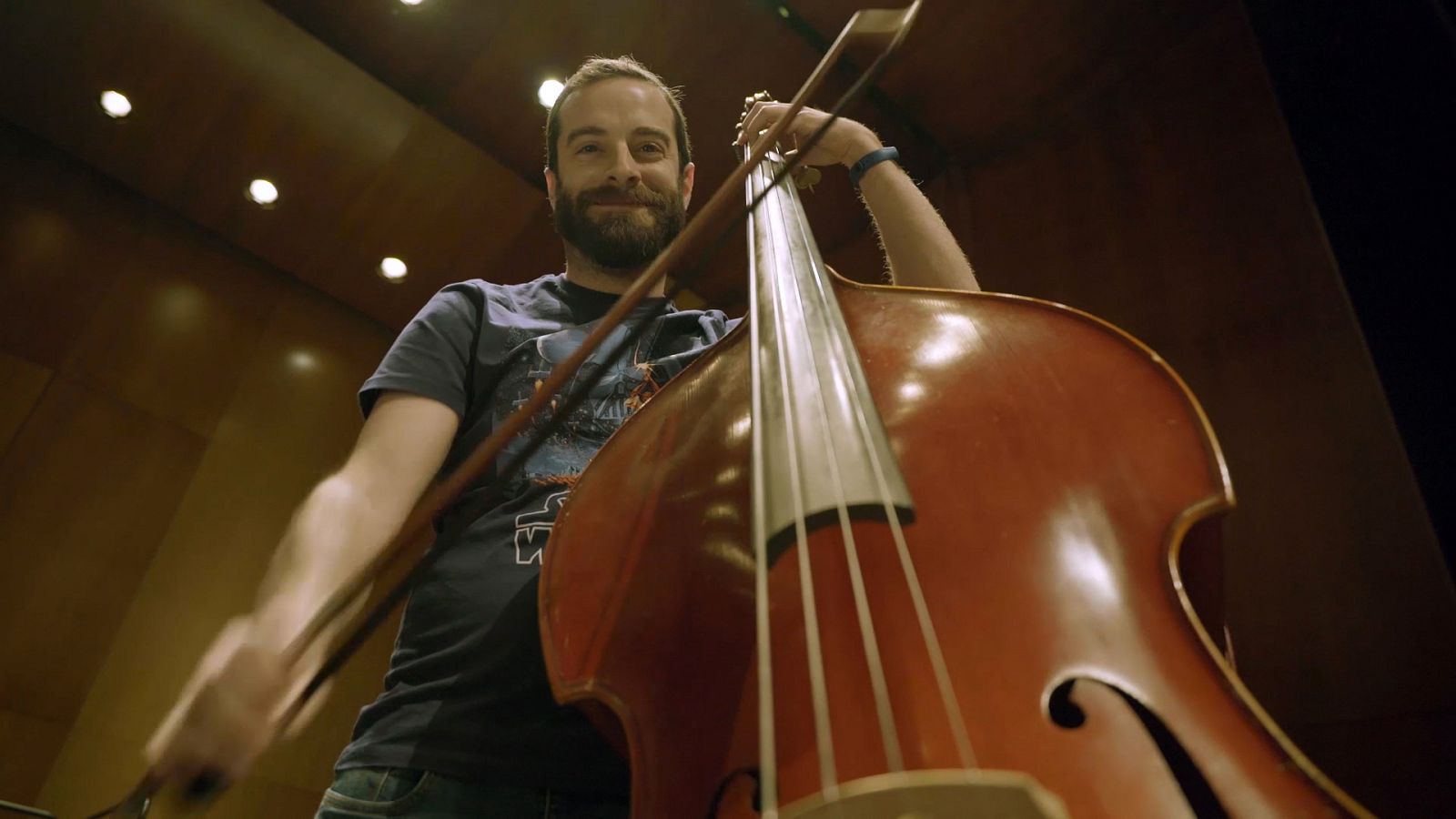 Músico tocando en una orquestra
