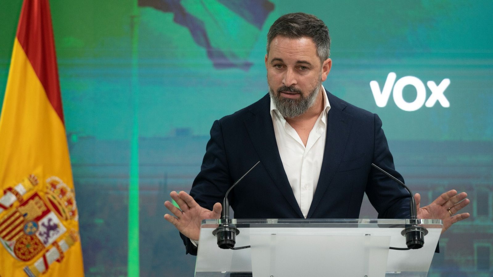 El líder de Vox, Santiago Abascal