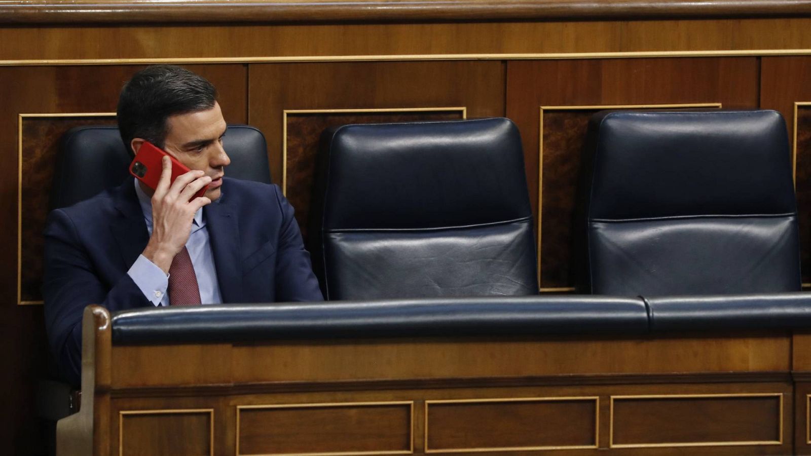 El presidente del Gobierno, Pedro Sánchez, durante el pleno del Congreso en una imagen de archivo