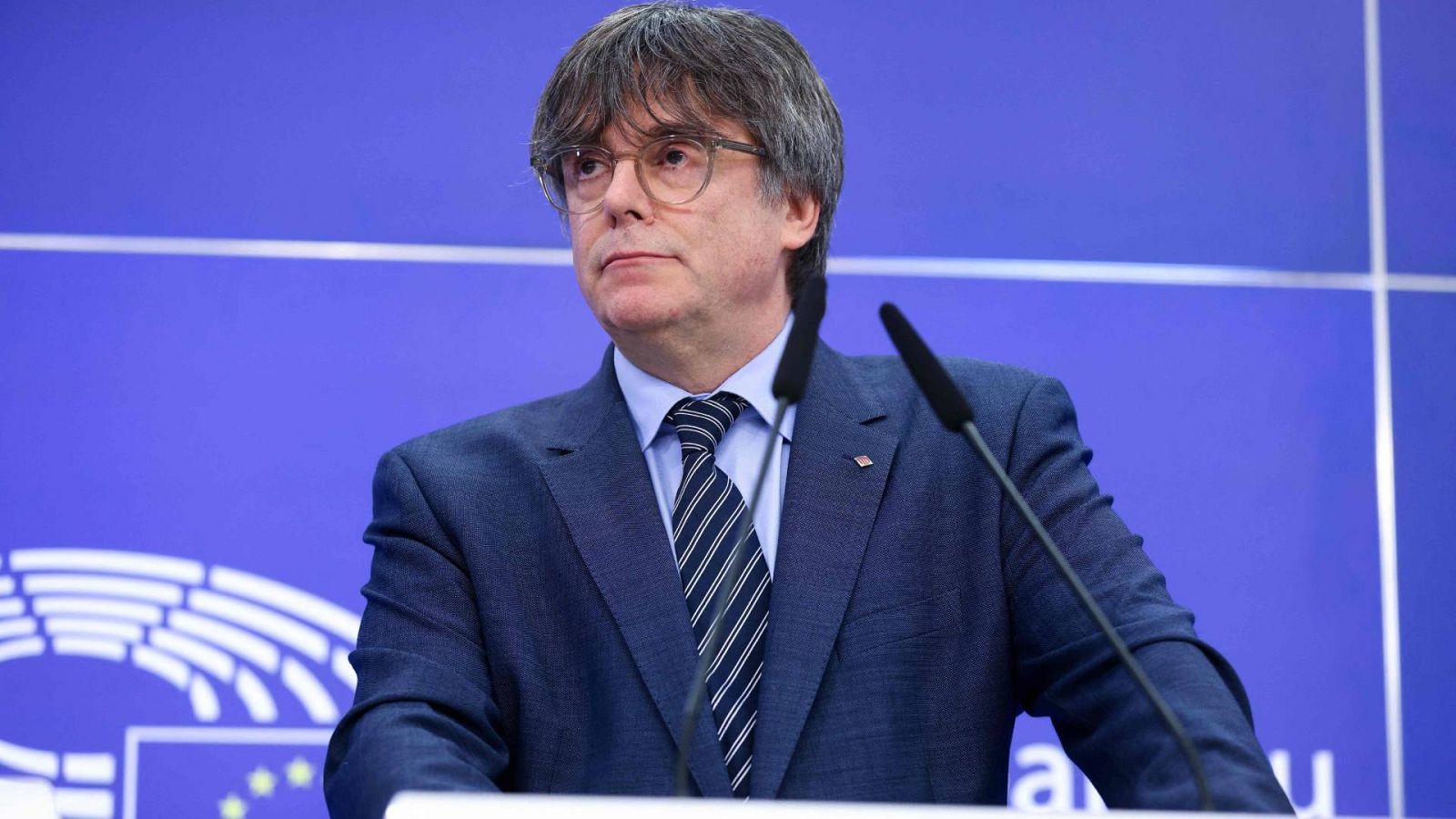 El expresidente de la Generalitat Carles Puigdemont en Bruselas, Bélgica