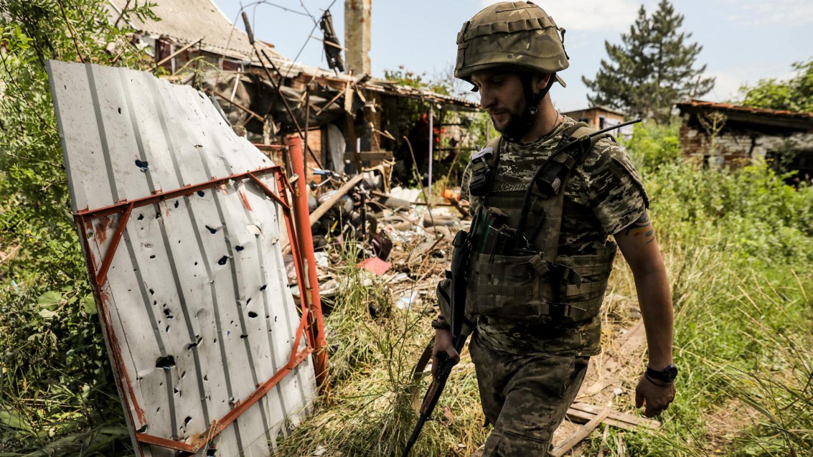 Un militar ucraniano en la región de Donetsk