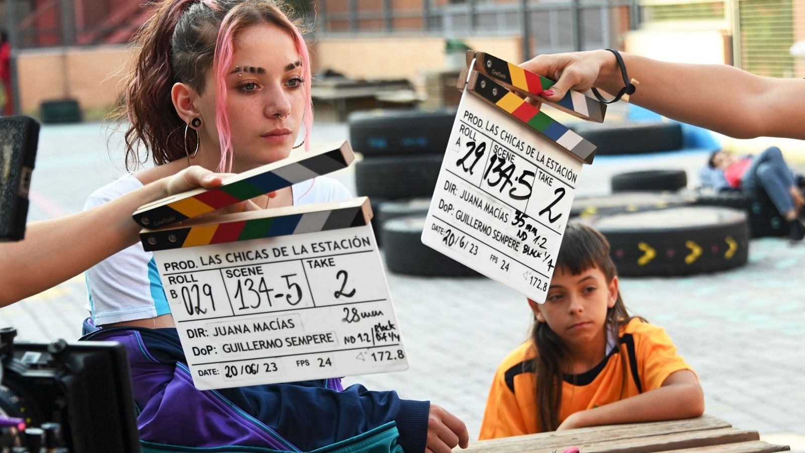 Rodaje de 'Las chicas de la estación'