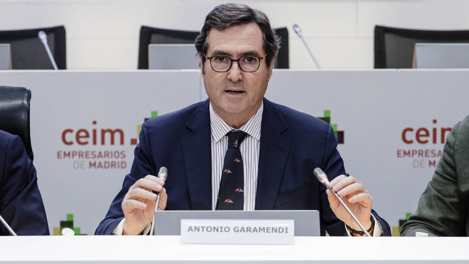 El presidente de la CEOE, Antonio Garamendi